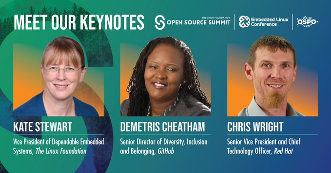 ProjectElisa's tweet image. .@linuxfoundation&apos;s @_kate_stewart, @RedHat&apos;s @kernelcdub &amp;amp; @Github&apos;s @dwcheatham are among the senior leaders keynoting at #OSSummit + #LFELC &amp;amp; #OSPOCon in Seattle, Sept 27-30. Register here: hubs.la/H0WpVHz0 #opensource @ZephyrIoT @SPDXTeam #ELISAProject @ProjectELISA