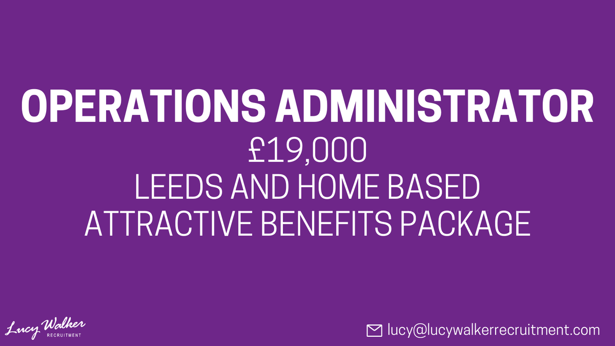 LucyWalkerRec's tweet photo. Do you have strong administration and computer skills?

Are you highly organised and methodical in your approach?

This is a great opportunity at a fantastic organisation... Get in touch for more info!

#operationsadministrator #adminjobs #leedsjobs #administratorjobs https://t.co/EjztfwASSO
