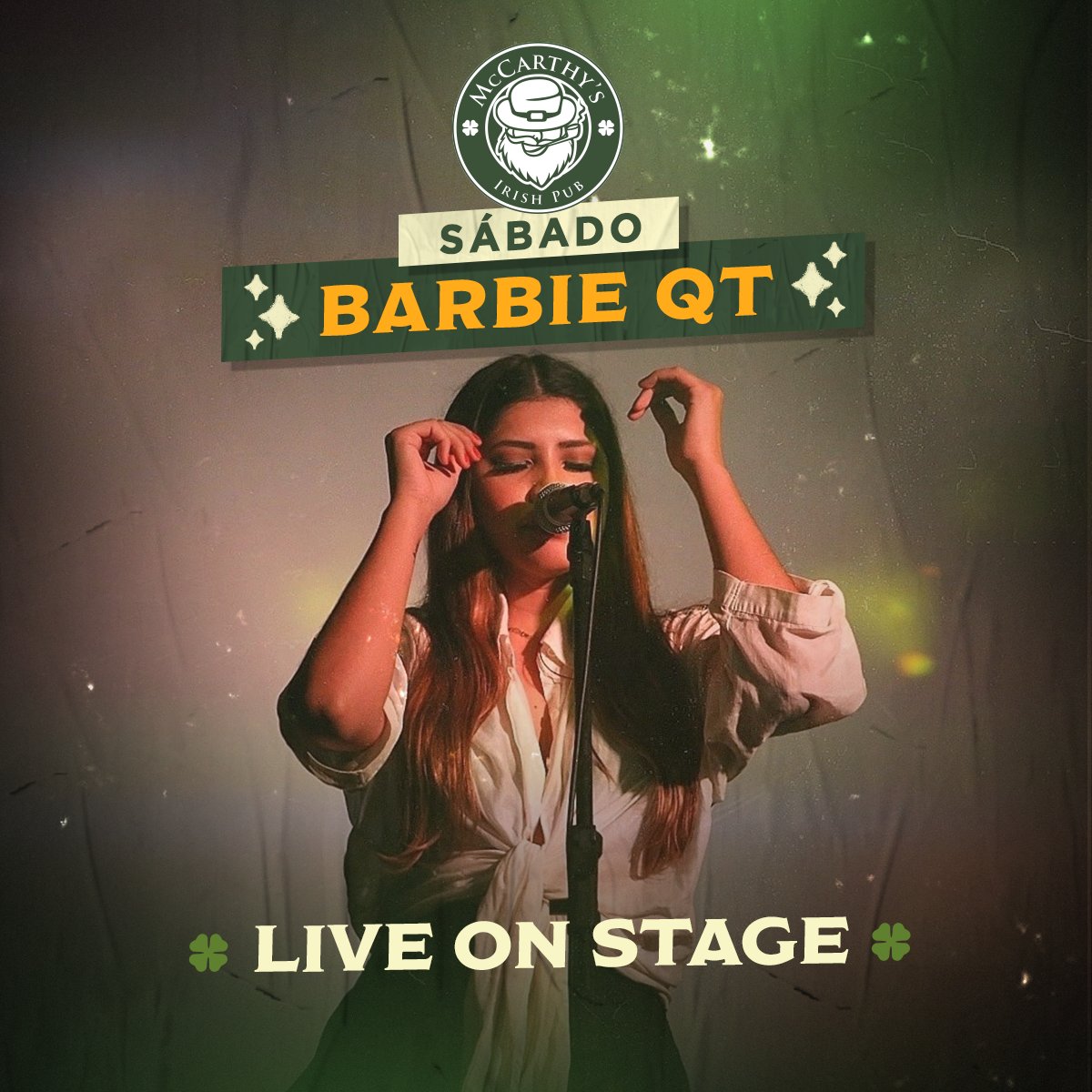 Este sábado 22hs tocamos en Mc Carthys 🎶💫🔥

Lo mejor del pop/rock (covers y temas propios).

Alta farra 😏