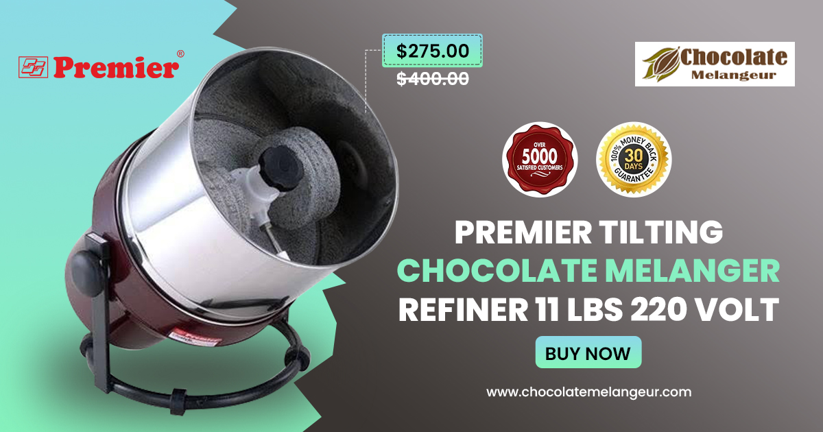 ChocolateMelang's tweet photo. Buy Premier Tilting Chocolate Melanger Refiner 11 LBS 220 Volt online at affordable price. Effortless grinding &amp; compact. Easy cleaning.

Highlights: High quality material &amp; long lasting performance.

Order Today at https://t.co/TAnUuJl5EH

#CommercialMelanger #TiltingMelanger https://t.co/U4BLxksZPi