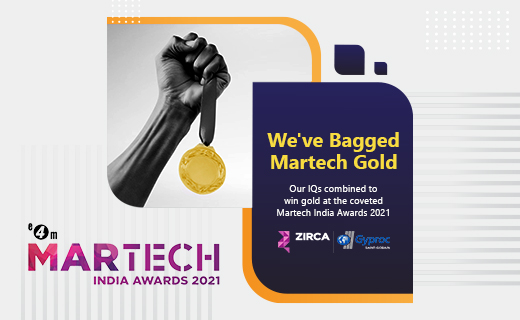 We made it! With months of hard-work, planning and belief in our time-tested Martech products we won top honors <a href="/e4mtweets/">exchange4media group</a> Martech India Awards 2021. A special thank you to Aninda Gupta for trusting and supporting us on this journey. Here's many more triumphs!