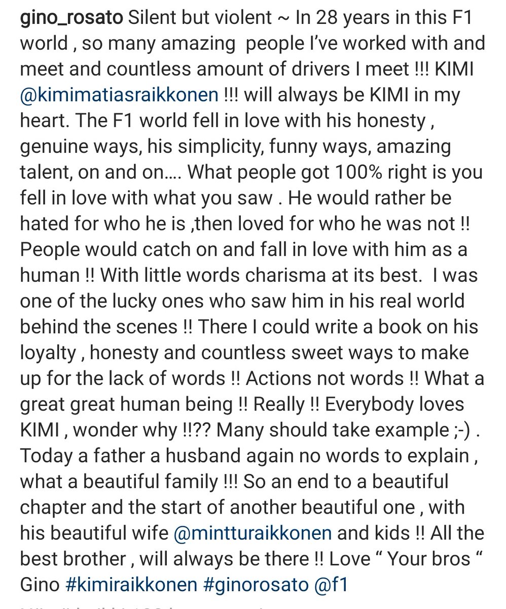 FansOfKR's tweet photo. 📲 Gino Rosato's message on Instagram 📸 https://t.co/F3T5KBgtuh