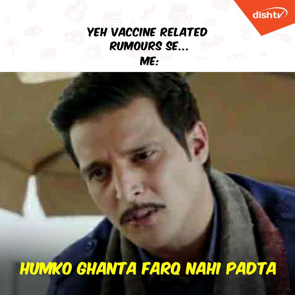 DishTV_India's tweet photo. Aur apko bhi nahi padna chaiye! Don’t hesitate, just vaccinate and protect yourself and your loved ones. Be Protective, #BeDishPositive https://t.co/EGTp5732bm
