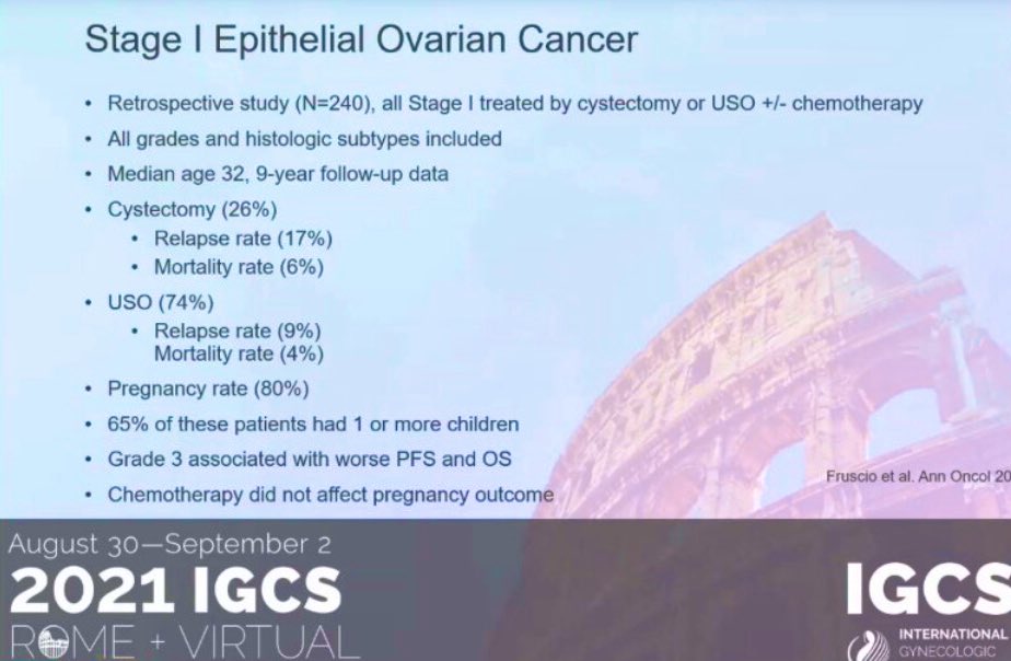 PayamKashiMD's tweet photo. #fertilitysparing surgery is def an option in women with early stage #OvarianCancer with acceptable oncologic outcome. Sometimes less is more! #IGCS2021 #GynOnc @IGCSociety @ESGO_society @OncoAlert @somedocs  @ovarcome https://t.co/oh7xc5LO4j
