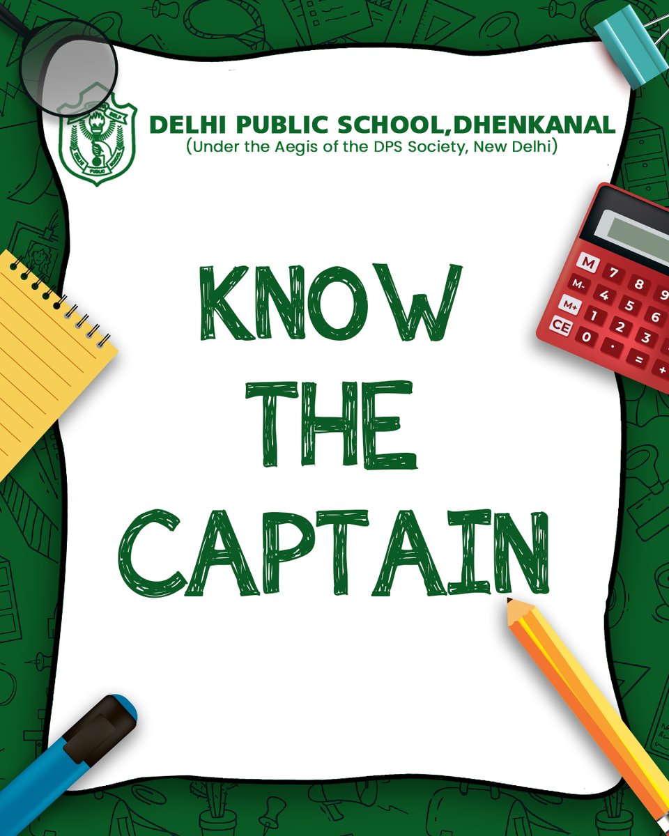 DpsDhenkanal's tweet photo. Know the captain of our school❤.
A leader is the one, who knows the way, goes the way, and shows the way.
.
#dpsdhenkanal #DPS2021 #knowthecaptain #DpsSchool #DPS #Dhenkanal #school #principal #principallife #dipsite https://t.co/IPxa4S7Y8J