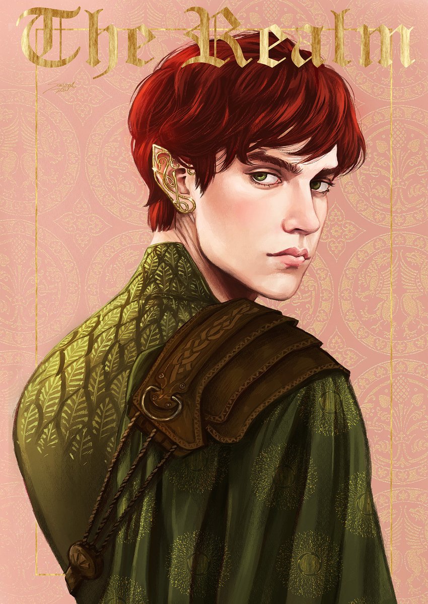 LenardAlexandra's tweet photo. The Realm warrior🌿
Alroy in a realistic representation, in fancy military attire😜👈
#digitaldrawing #digitalportrait #digitalart #OC #theforestrealm #Alroy #forestwarrior #warrior #fancymilitaryclothes #pattern #bishounen #redhair #greenclothes https://t.co/IdIfh0k2rT