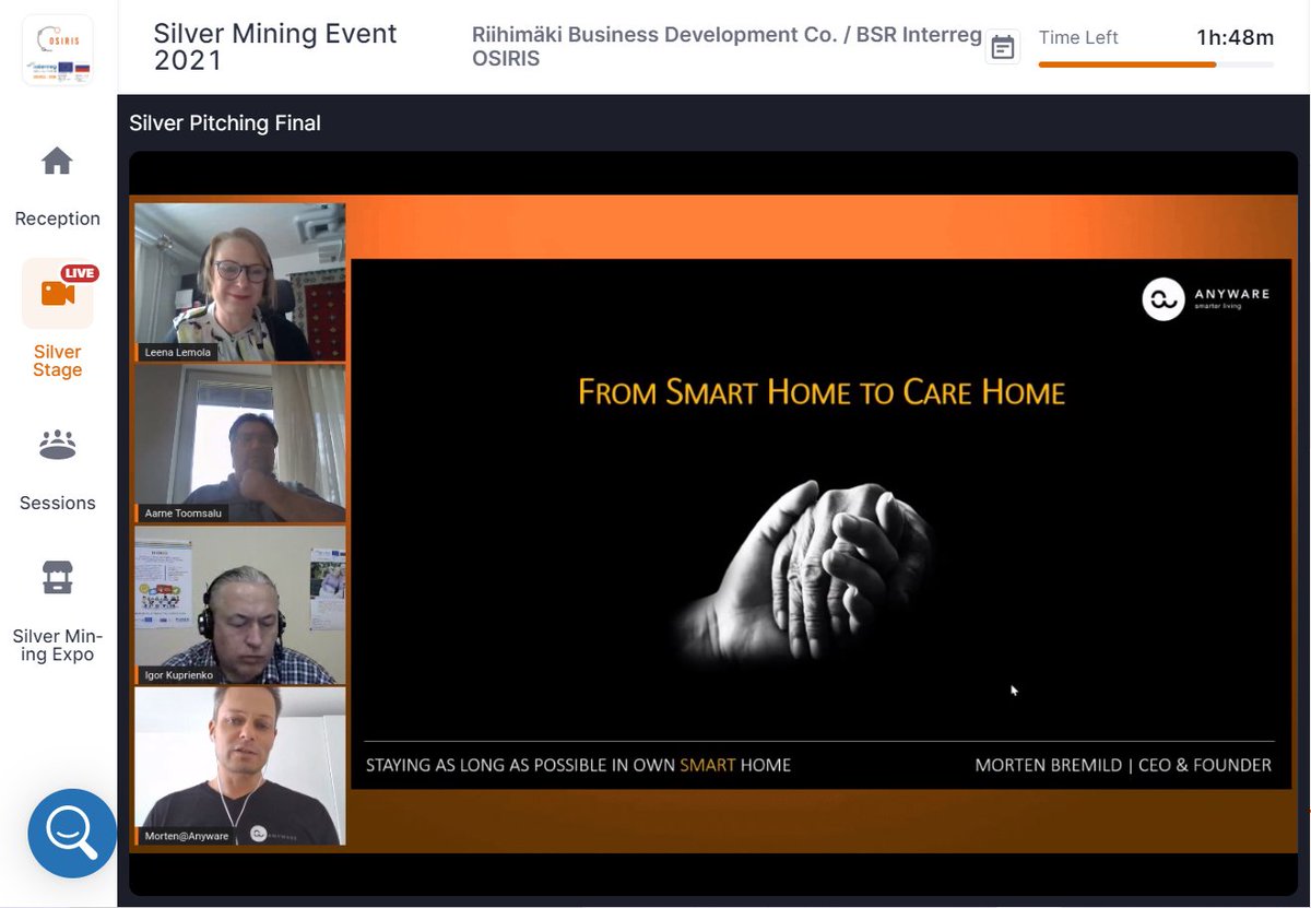 And the #SilverMiningEvent2021 Silver Pitching Final winner is....

<a href="/anyware_now/">Anyware Solutions</a> !!! Congratulations <a href="/Bremild/">Morten Bremild</a>!

#OSIRISInterregBSR #Smartspecialization #Silvereconomy <a href="/InterregBSR/">Interreg Baltic Sea Region</a> #pitching #startup