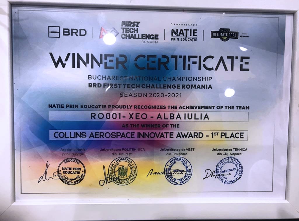 FTC_14278's tweet photo. After a long season, we participated in the FTC National Championship in Bucharest, and managed to win the first place of Collins Aerospace Innovate Award🥳 

We have to thank NatiePrinEducatie, First and all volunteers for this unforgettable experience🤗

#roboticauneşteromania https://t.co/WSdz4qgvrD