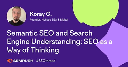 semrush's tweet photo. The most important principle of SEO is understanding the Search Engine. If you do not think like a search engine, you won't be able to optimize a document from an open web for a search engine's quality understanding. Most of the time...

#SEOThread @KorayGubur https://t.co/aIssUeRePi