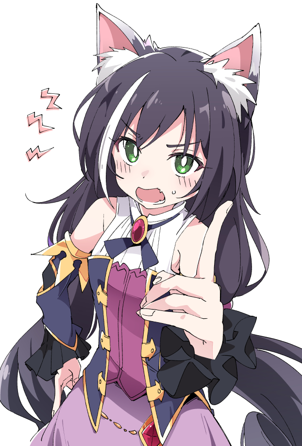 karyl (princess connect!) 1girl solo animal ears white pupils bright pupils black hair long hair  illustration images