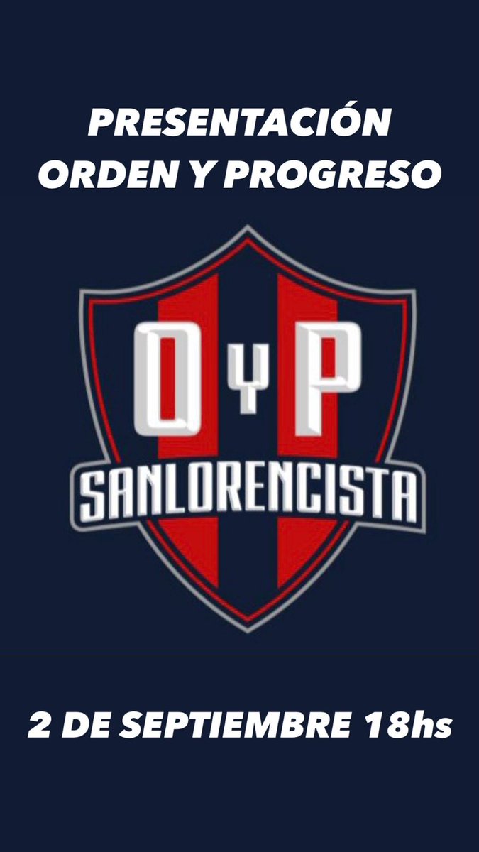 SanStereo's tweet photo. Comienza una nueva etapa, un nuevo recorrido...
#PrimeroSanLorenzoSiempre 
Hoy - 18hs
@OyPSL https://t.co/379Eyo7foQ