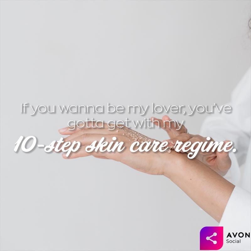 ElsePenelope's tweet photo. Non-negotiable 💁‍♀️ Is it just me or does only 10 steps seem too few for a skincare regime? 🤔 😂
How many different products and steps are there in your skincare routine?
https://t.co/xCyUi4TQuE
#Avon #Skincare #SkincareRoutine https://t.co/0uzkUtVOHx