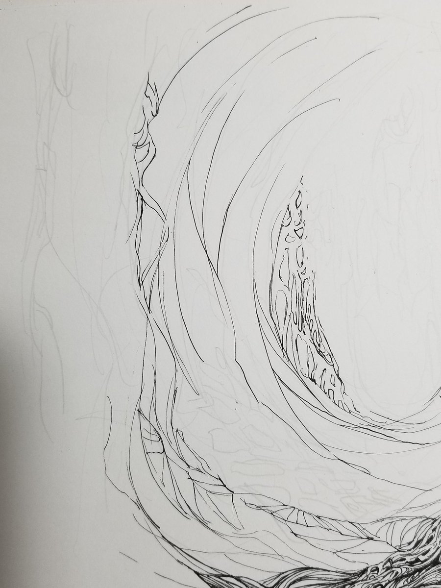 #このタグを見た人はラフ画とその完成絵を見せる 
これがこう🤔 