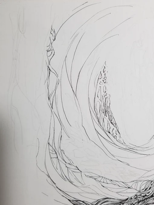 #このタグを見た人はラフ画とその完成絵を見せる 
これがこう🤔 