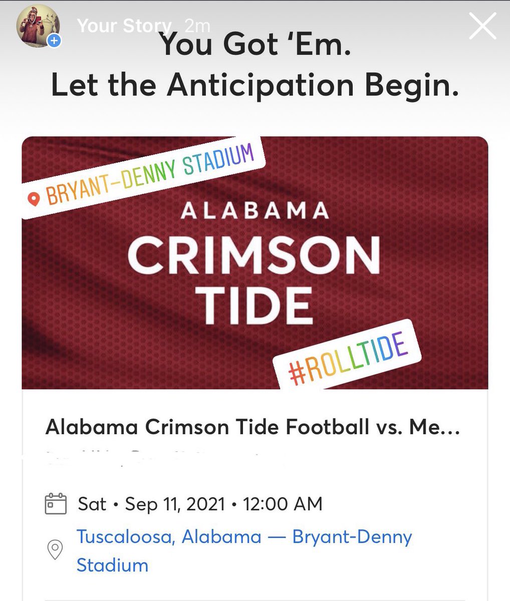 Bought me some <a href="/AlabamaFTBL/">Alabama Football</a> tickets!! #RollTide