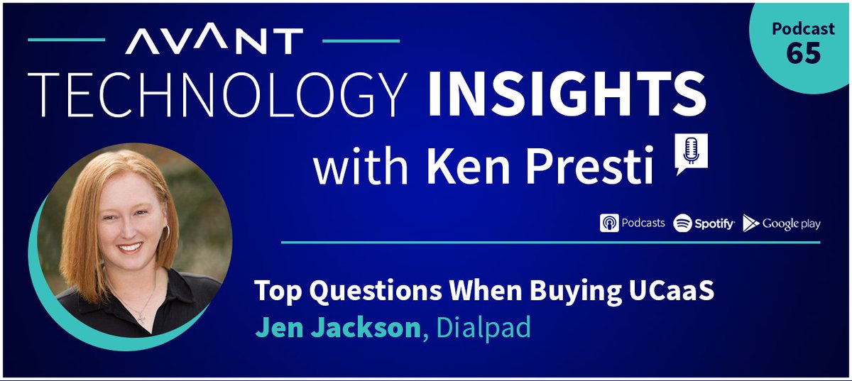 KenPresti's tweet photo. Don't buy a #UCaaS system without considering these important questions Jen Jackson of #Dialpad is my guest!      https://t.co/yHL3A1rvvB https://t.co/Vo9ee9YiBs