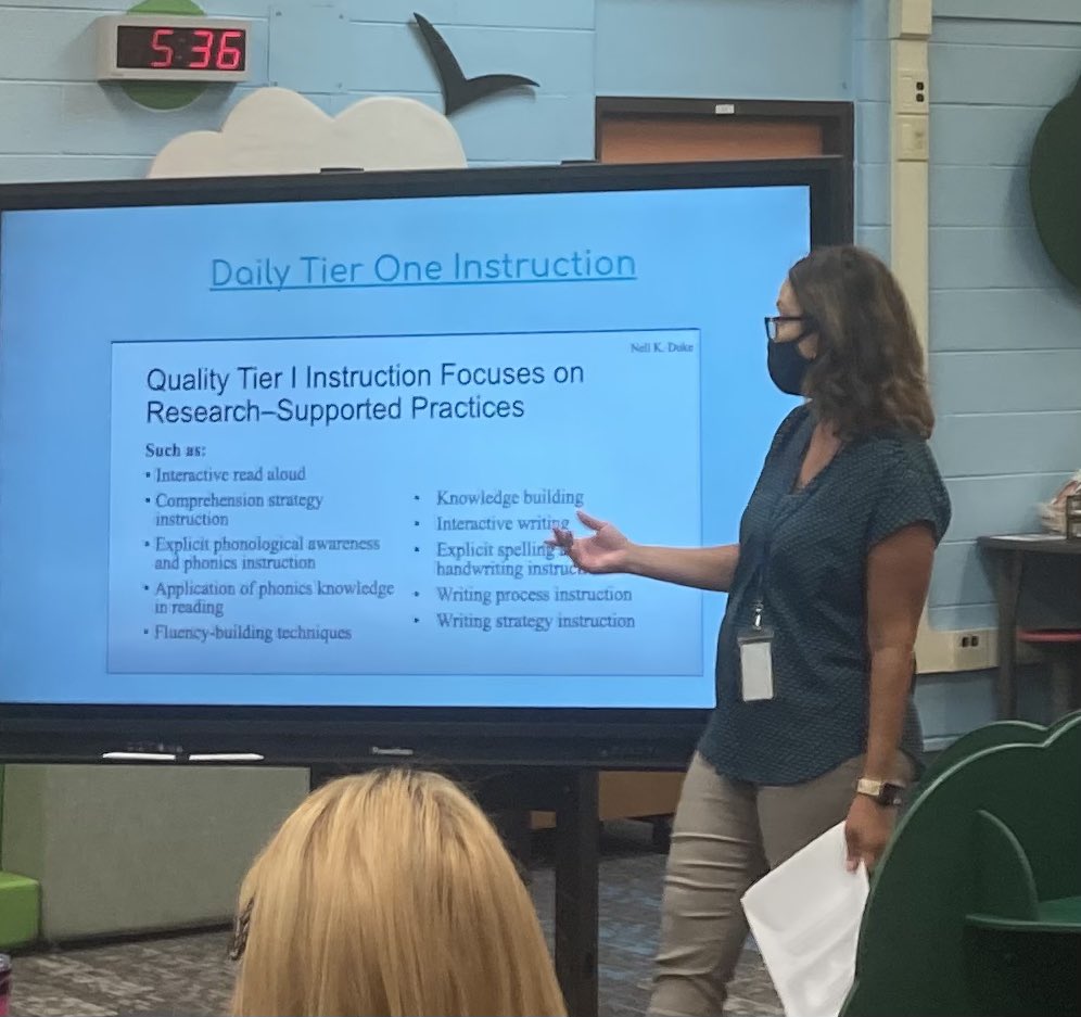 Getting our learning on with our awesome <a href="/RussoCourt/">CRusso</a>, Colleen Buscemi and our first grade team. The importance of Tier 1 instruction with students who have not learned information yet!#opportunitygap #tier1 #SaddleUpforSuccess #GSDfirstweek