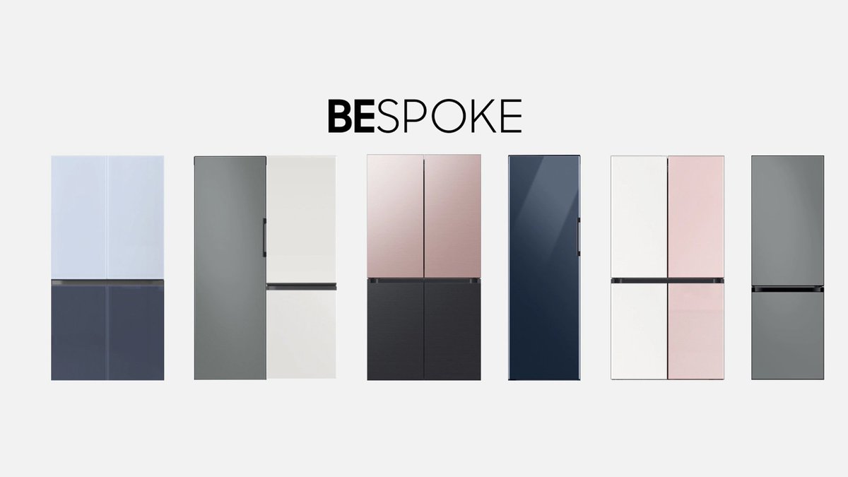 SaruniBM's tweet photo. The Samsung Bespoke refrigerators allow users to literally mix and match their fridge with their needs. 
You get to build your own setup like you would lego bricks. You can have two freezers, double door or single door... Possibilities are endless.

#NewProductLineUp @SamsungKE https://t.co/9qRKWn0XPy