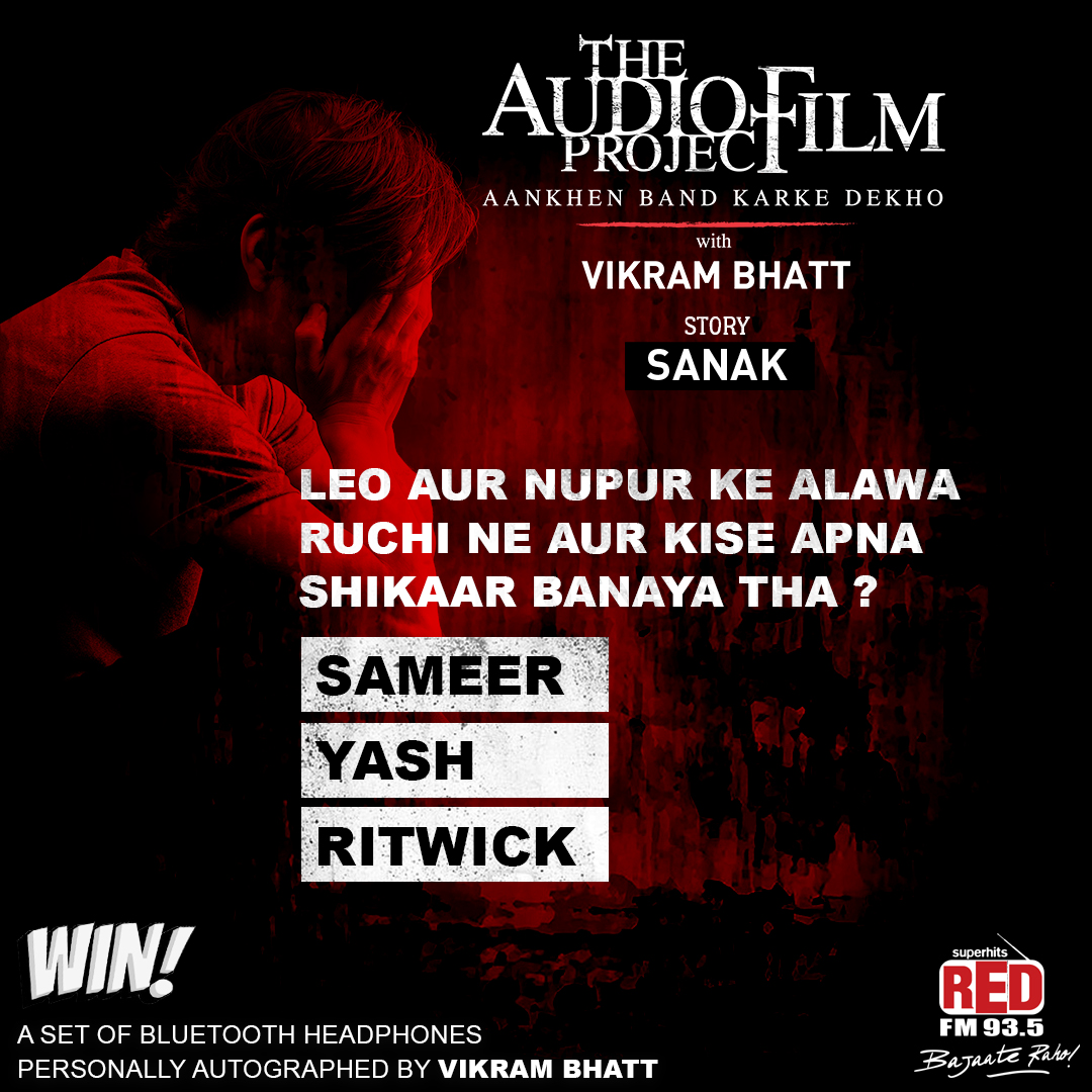 Heads Up For Headphones! If you’ve been hooked to #TheAudioFilmProject We have a really cool give away for you! Answer this simple question in the comments & you get a chance to win a brand new Bluetooth headphones autographed by director @TheVikramBhatt! #Sanak #Obsession