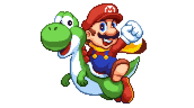 [SFC] スーパーマリオワールド
#NINTENDO #ドット絵 #pixelart 