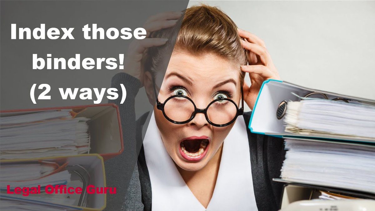 legalofficeguru's tweet photo. If you work in a law office, you've probably seen your share of binders. Here's how I create binder indices in #msword for easy reference: https://t.co/uKb8FfE5vj https://t.co/OyeX8LWkjE