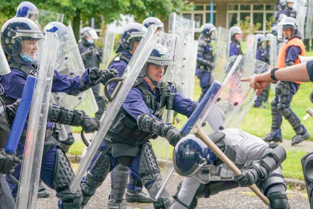 _DylanHamilton_'s tweet photo. I will be protesting in Glasgow  alongside thousands of other young people, many of whom are minors. This is apparently what Police Scotland think is an acceptable way to treat us. They are painting us as dangerous and violent to merit them abusing our right to protest. https://t.co/DXLhuJ7mYA