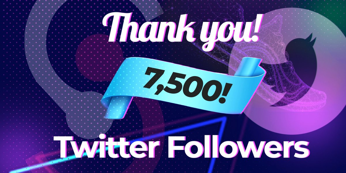 🎆 Celebrating 7,500 Twitter Followers! 🎆 

ShoeFy continues to grow, adding over 7.5k followers and 6.8k Telegram members in less than a week of launch!

👇 Join the movement! 👇
t.me/ShoeFy_Official