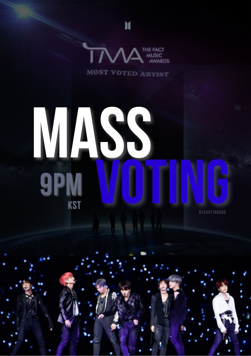 BangtansVoting_'s tweet photo. 🚨| ARMYs Collect more than 200 stars for Mass Voting Party today at 9PM KST for The Fact Music Award “MOST VOTED ARTIST”.

🔄 RT to spread 💪🏻 Let's get it https://t.co/G7o4sMCh0C