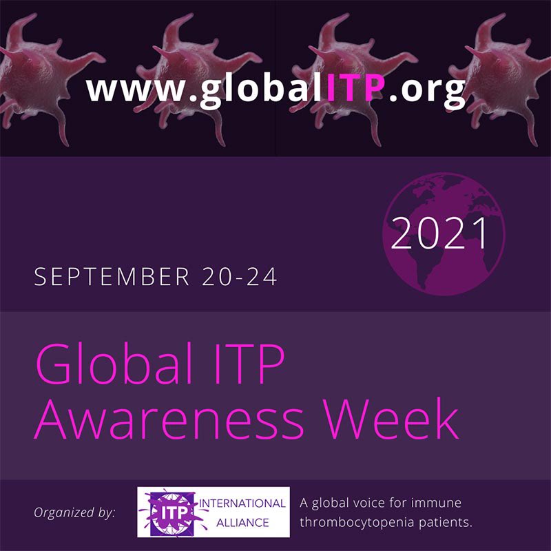 Patch1Purple's tweet photo. ITP September Awareness. Details of this annual, global campaign can be found at https://t.co/gPoIsrGKl2 @rarediseaseuk @PDSA_ITP @ITPSupportAssoc @ITPResearch #goglobal4ITP https://t.co/f2sHjjqJxD