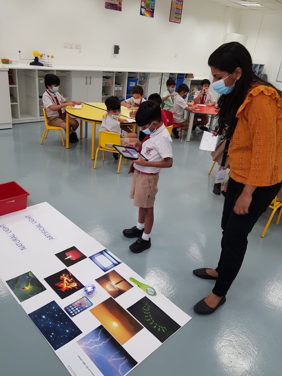 JishaGeorge15's tweet photo. Grade1A_Learning is fun when we are in the STEAM lab. Students enjoyed classifying natural and artificial light using Sphero. #Lowerprimary @Fatima_Martin @MichelleVerghe1 @Susanna_Porob @gemsnms_alkhail @mashanazeem1 https://t.co/8BnzjvjYFm
