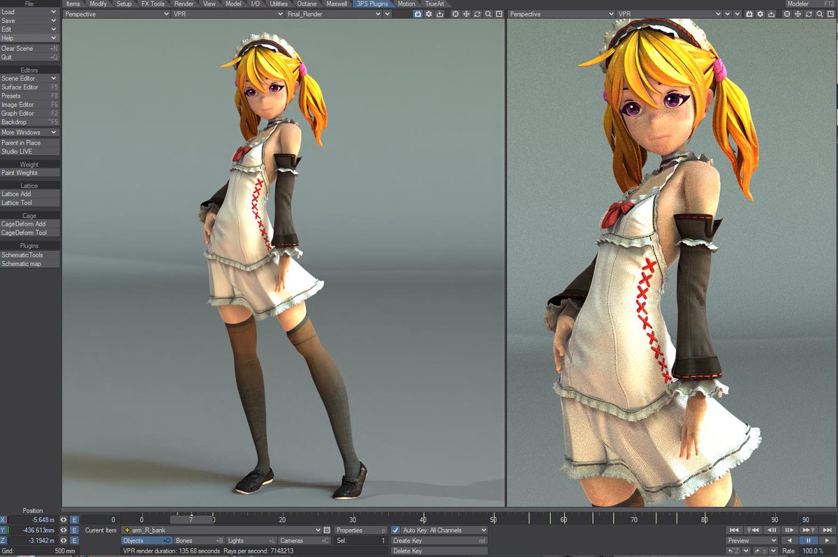 tetsu_cg's tweet image. 次の３Dプリントするキャラのポーズいくつか作ってみた。どれにしようかな…。
モーションから切り取ろうかとも思ったんだけど良いポーズが無かった。でもリグ組んでたおかげでポージング色々試せる！
#Lightwave3D　#lightwave　#3DCG　#3Dプリント