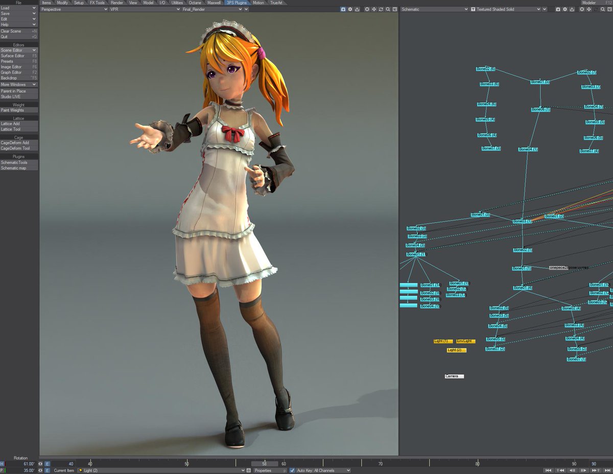 tetsu_cg's tweet image. 次の３Dプリントするキャラのポーズいくつか作ってみた。どれにしようかな…。
モーションから切り取ろうかとも思ったんだけど良いポーズが無かった。でもリグ組んでたおかげでポージング色々試せる！
#Lightwave3D　#lightwave　#3DCG　#3Dプリント