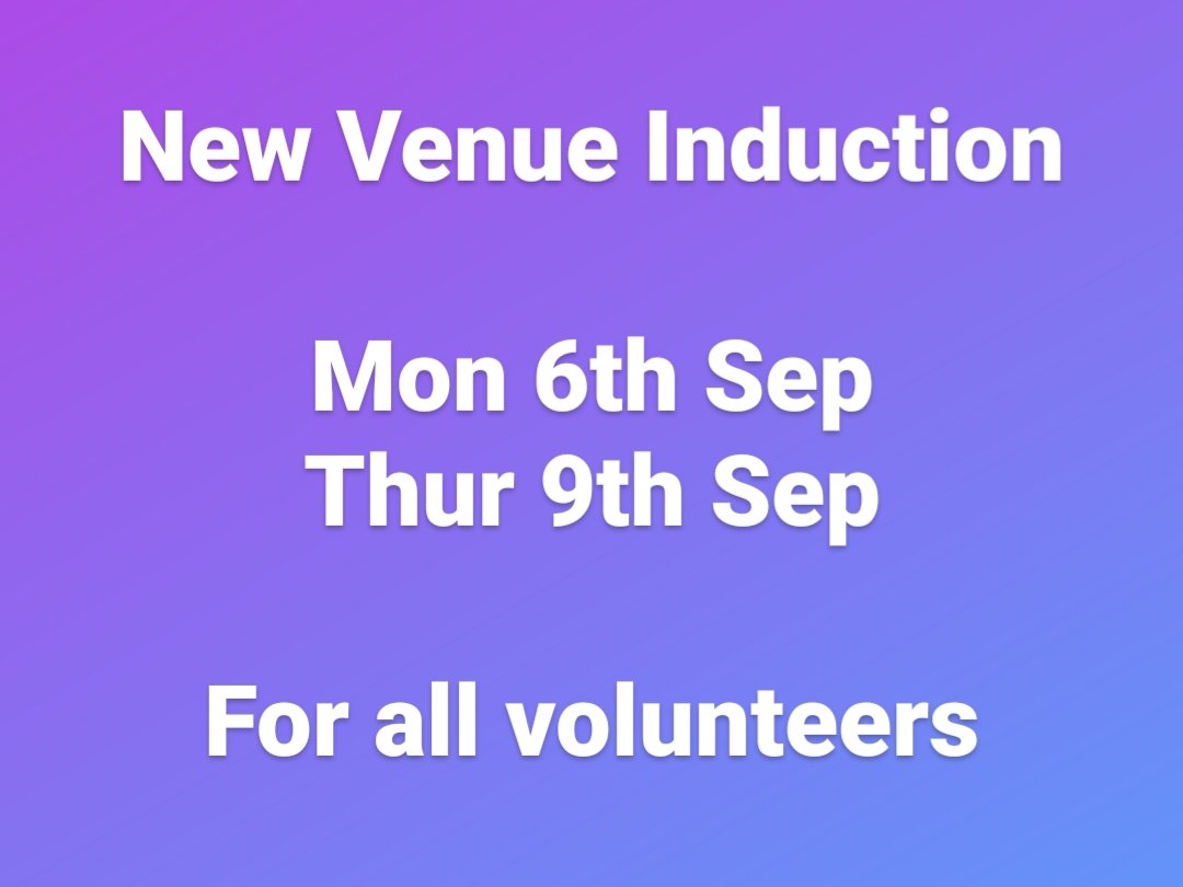 StevenageRDA's tweet photo. All our #volunteers old & new are required to attend one of our #NewVenue #Induction sessions preferably next week. Details in the latest newsletter and video. #OnTheMove #GettingGoing https://t.co/2ILR8vVQIo