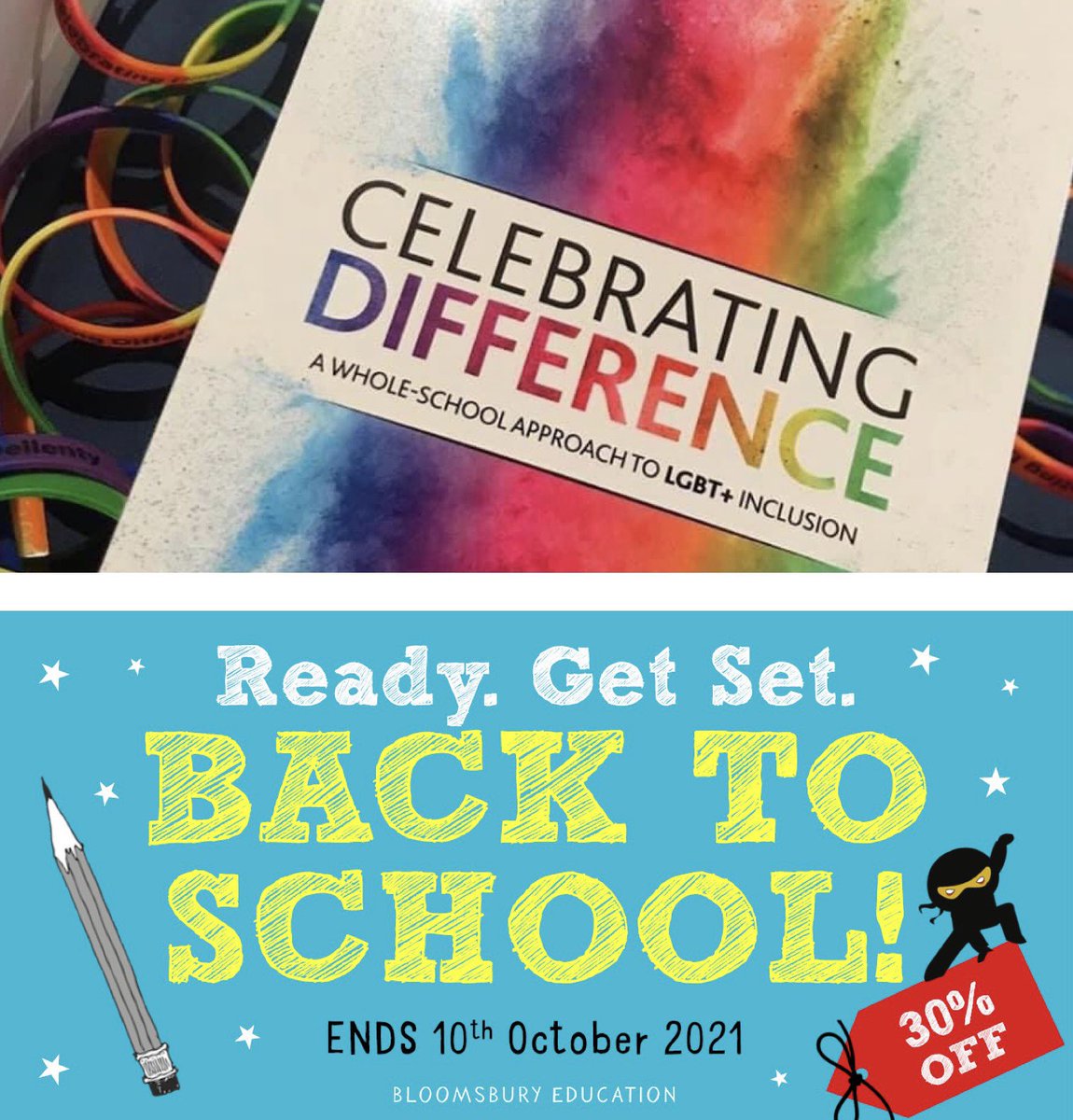 ShaunDellenty's tweet photo. Those lovely peeps at @BloomsburyEd are offering 30% off all their education texts, including my book ‘Celebrating Difference- A Whole School Approach to LGBT+ Inclusion’ until 10th October. Visit https://t.co/IWhTIVDETP #UKEdChat #edutwitter #education #diversed #LGBTQIA #LGBT https://t.co/jpcQjxVomj