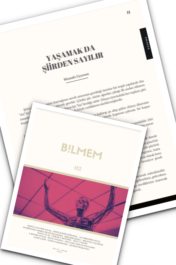 Bilmem dergi 2. sayıda "Yaşamak da Şiirden Sayılsın" yazım...

Dergi burada; 

yumpu.com/tr/document/re…

<a href="/bilmemdergi/">B!LMEM</a>