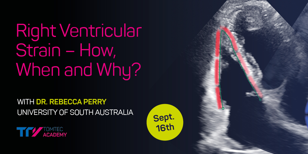 TOMTEC_IMAGING's tweet photo. Interactive #Strain Workshop, covering “Right Ventricular Strain – How, When and Why?” featuring
@RebeccaPerry
.
Thursday, September 16th 2021
Registration: https://t.co/36jrjUNKs2
#rightventricle #3Decho #cardiology #echofirst #ultrasound #heart #cardiacimaging #TOMTEC https://t.co/47b1DEUEPx