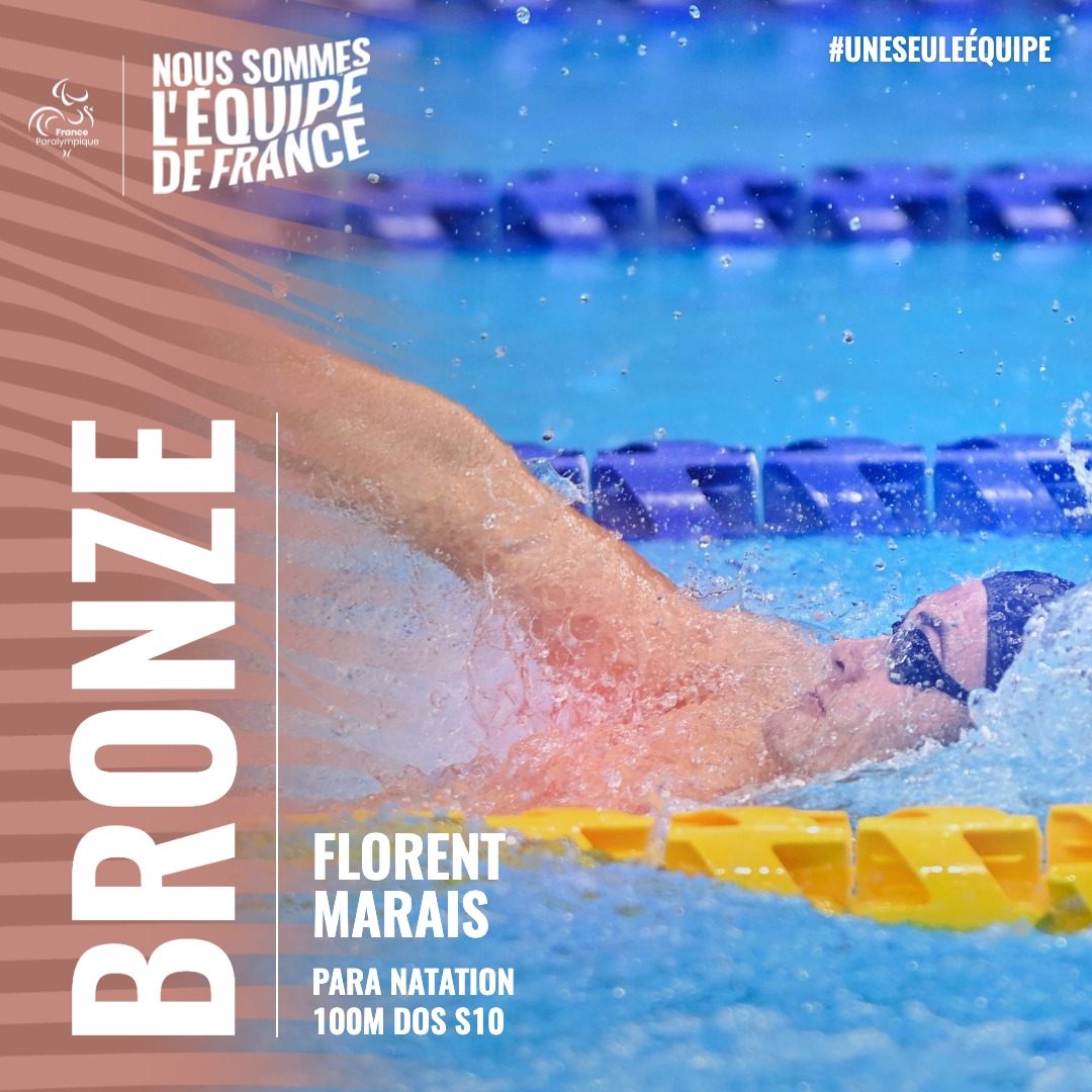 🚨🇫🇷 FLORENT MARAIS EN BRONZE !

Grâce à un dernier 50m de folie, Florent Marais s'offre la médaille de bronze en 100m dos S10. Notre Français est allé la chercher 🤩

#AllezLesBleus | #Tokyo2020