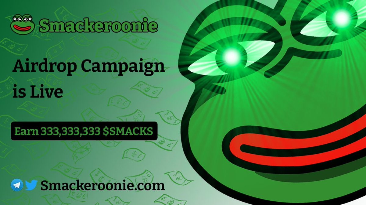 CryptoKingVT's tweet photo. Amazing, Free 333,333,333 SMACKS
🐸 Get 111,111,111 SMACKS  for each referral

🔥no invest, no need Ref, no limit withdraw, without fee, 

auto distribute date: 11th Sep

hurry up, don't miss this chance

👉join link for more details

https://t.co/alLZ0B6d3m

🙏 thanks https://t.co/QB1amEkLSY