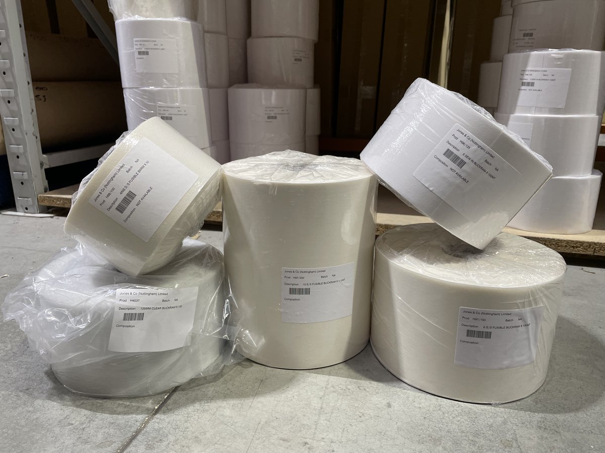 From 77mm eyelet buckram to 200mm (8inch) heavy-duty buckram; we offer single &amp; double-sided adhesive, supersoft and translucent options...
Shop Jones Buckram here- webstore.jones-interiors.com/.../view/id/32…...
#curtainworkroom #curtainandblinds #windowdressing #curtainmakers #buckram #jonesintrs