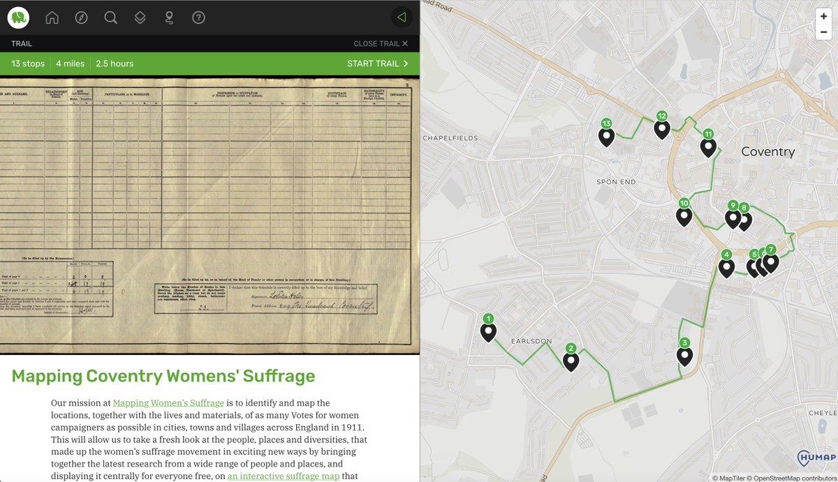 coventryatlas's tweet photo. New https://t.co/OW9AxKTq3c trail using the fantastic work of @mappingsuffrage 

https://t.co/tUafeXC6Lj

Follow the route and check out the stories of Coventry's fantastic, strong and extraordinary suffragette women. https://t.co/UsaDQ0CD5R