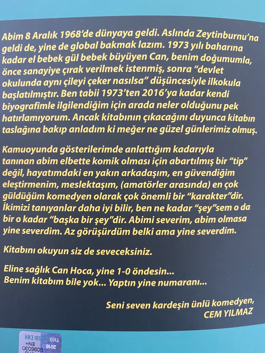 nihat_tuncer_'s tweet photo. Cem Yılmaz ya iyi ki varsın, uzun zamandır bu kadar gülmemiştim, abisinin kitabına arka sayfa yazısı yazmış; https://t.co/goWQWsVHgQ