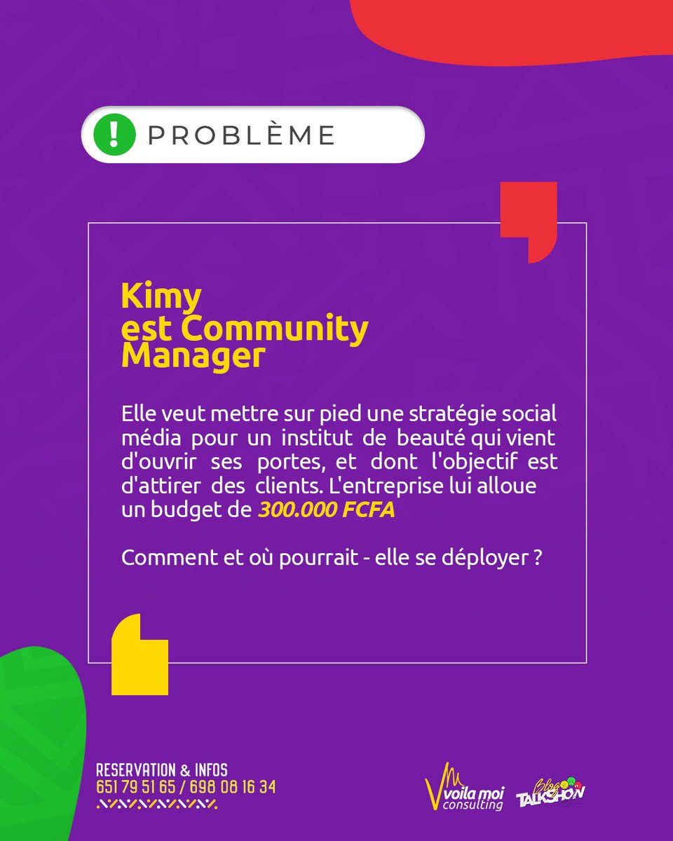 VoilaMoiCreativ's tweet photo. Voici le problème de Kimy
Qui peut l’aider ? 🤔
Rendez-vous pour la « 𝐃𝐄́𝐌𝐎𝐍𝐒𝐓𝐑-𝐀𝐂𝐓𝐈𝐎𝐍 »
👉🏾le 25 septembre DLA (Starland Hôtel)
👉🏾02 Octobre YDE (Mansel Hôtel)
Souscription👉🏾 https://t.co/o0mv9BBuir
#VoilaMoiConsulting #BlogTalkShow https://t.co/XBFw9vD1Qe