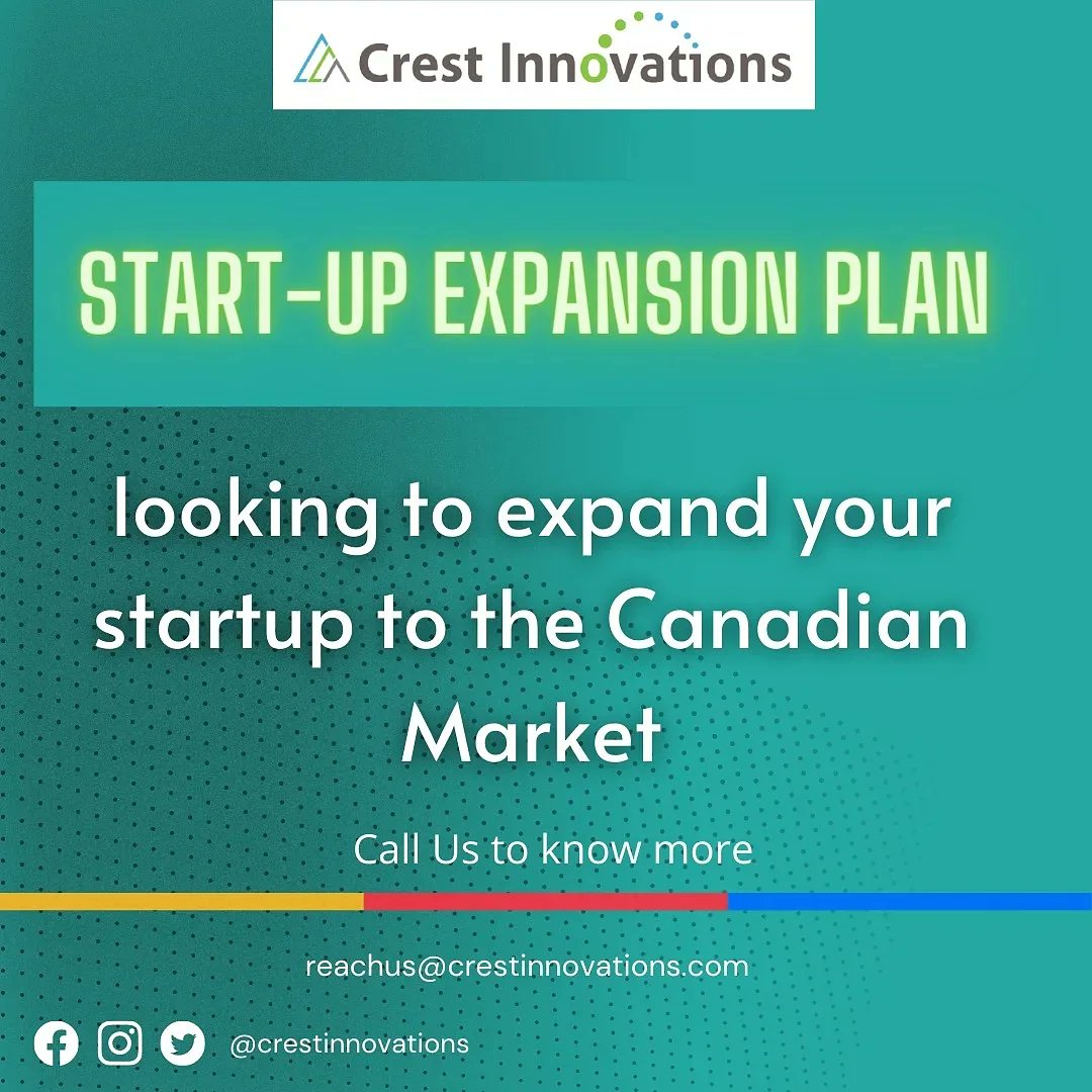 advisors_crest's tweet photo. START-UP EXPANSION PLAN

Registered Link : https://t.co/SneSIzHmKD
.
. 
Contact-9899211121
Email-Reachus@cresinnovations.com
https://t.co/OIs8xQtstJ
 
#canada #canadaimmigration #canadavisa #visaforstartup #businessvisa #businessexpansion #startupcanada #startupindia https://t.co/bYWg1bbHgP