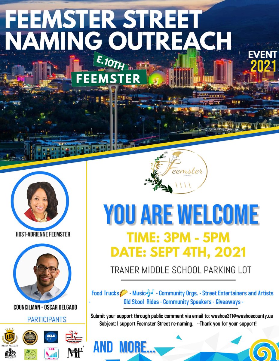 SincerelyDree's tweet photo. 💥💥🥰The event has grown!🥰Feemster Street Naming Outreach Event💥:
* Date: Sat., Sept. 4th, 2021
* Time: 3-5pm 
* Location: TRANER MIDDLE SCHOOL, FRONT PARKING LOT 💥 https://t.co/2ma3PzYD0j
