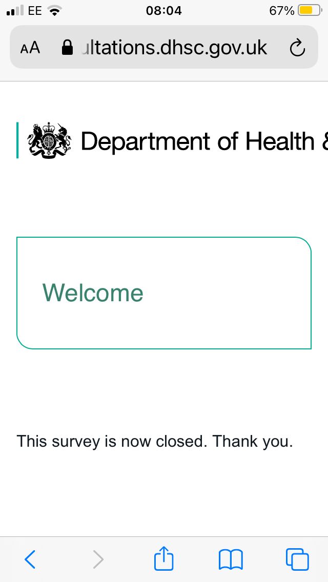 wendyrides's tweet photo. UK govt is proposing to eliminate #freeprescriptions for 60-65 year olds. Bad idea. Made worse by closing survey early! Deadline is 11.45pm 2 Sept but it's already shut. @DHSCgovuk  #transparency https://t.co/sg8aq1OFVM