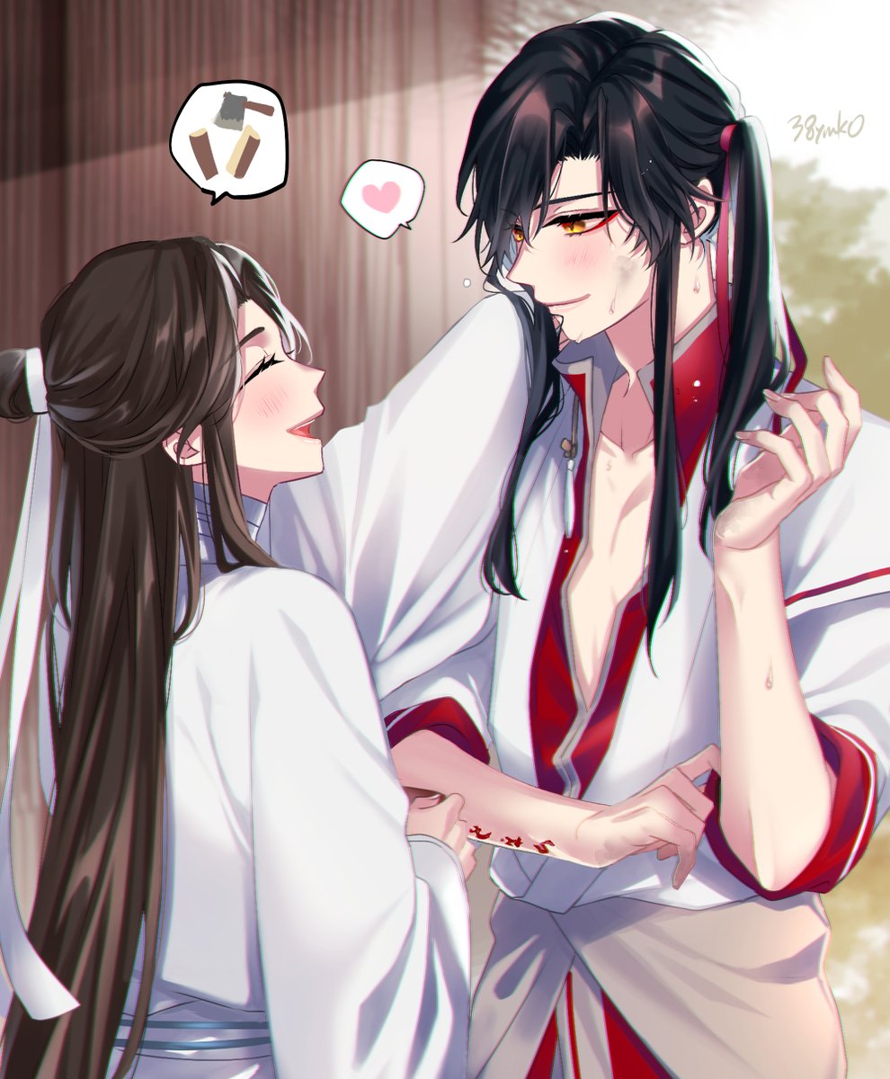 「お疲れ様【花怜】
#天官赐福 #TGCF 」|なおのイラスト