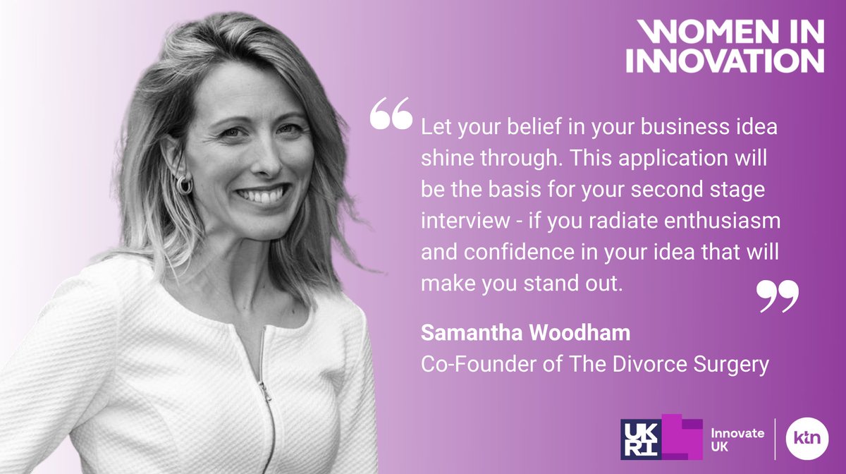 The Women in Innovation awards 20221/22 competition is now open! Join us if you are a female founder, co-founder, or senior decision maker working in a UK-based company. See what the previous cohorts have to say about the programme: ow.ly/1XM850G2m8a 
#WomenInnovate