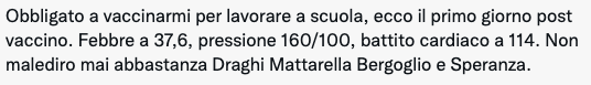 lukogene's tweet photo. addirittura una febbre a 37,6
e pulsazioni a 114
esperienze da pre-morte, poverino
deve essere per l'incombere della fatal ora che ha dimenticato un accento, può succedere
#maPensaTe https://t.co/SNX030PqnK