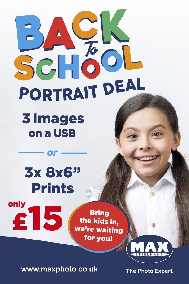 Why spend a fortune on School photographs? Visit your local store and let us take them for you! 📚 

Find your local store below!

maxphoto.co.uk/storefinder