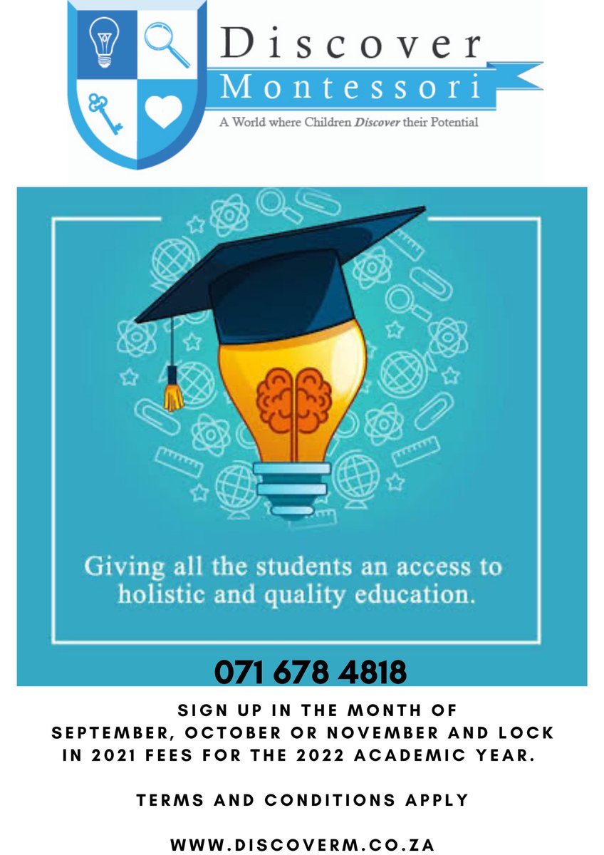 Discover__M's tweet photo. Sign up in the month of September, October and November and lock in 2021 fees for the 2022 Academic year. https://t.co/sx1FgfWIhT